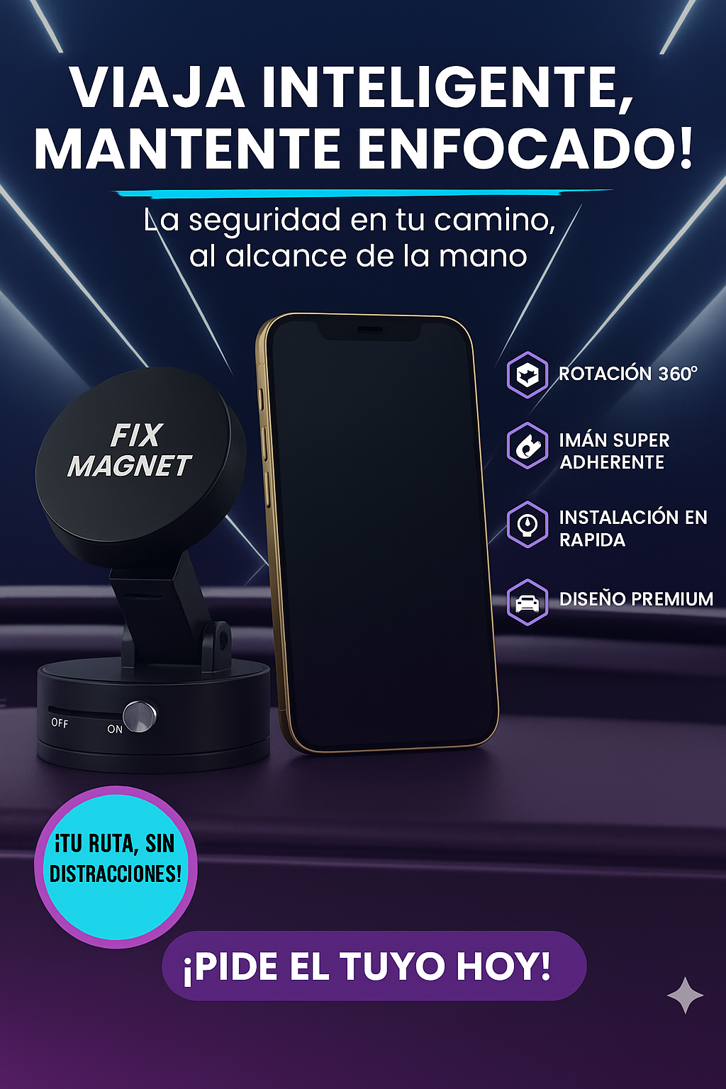 Fix Magnet™ Soporte Magnético Reutilizable.