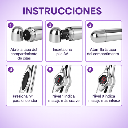 Relief™ Adiós al Dolor Sin Pastillas, Lápiz Acupuntura Portátil.