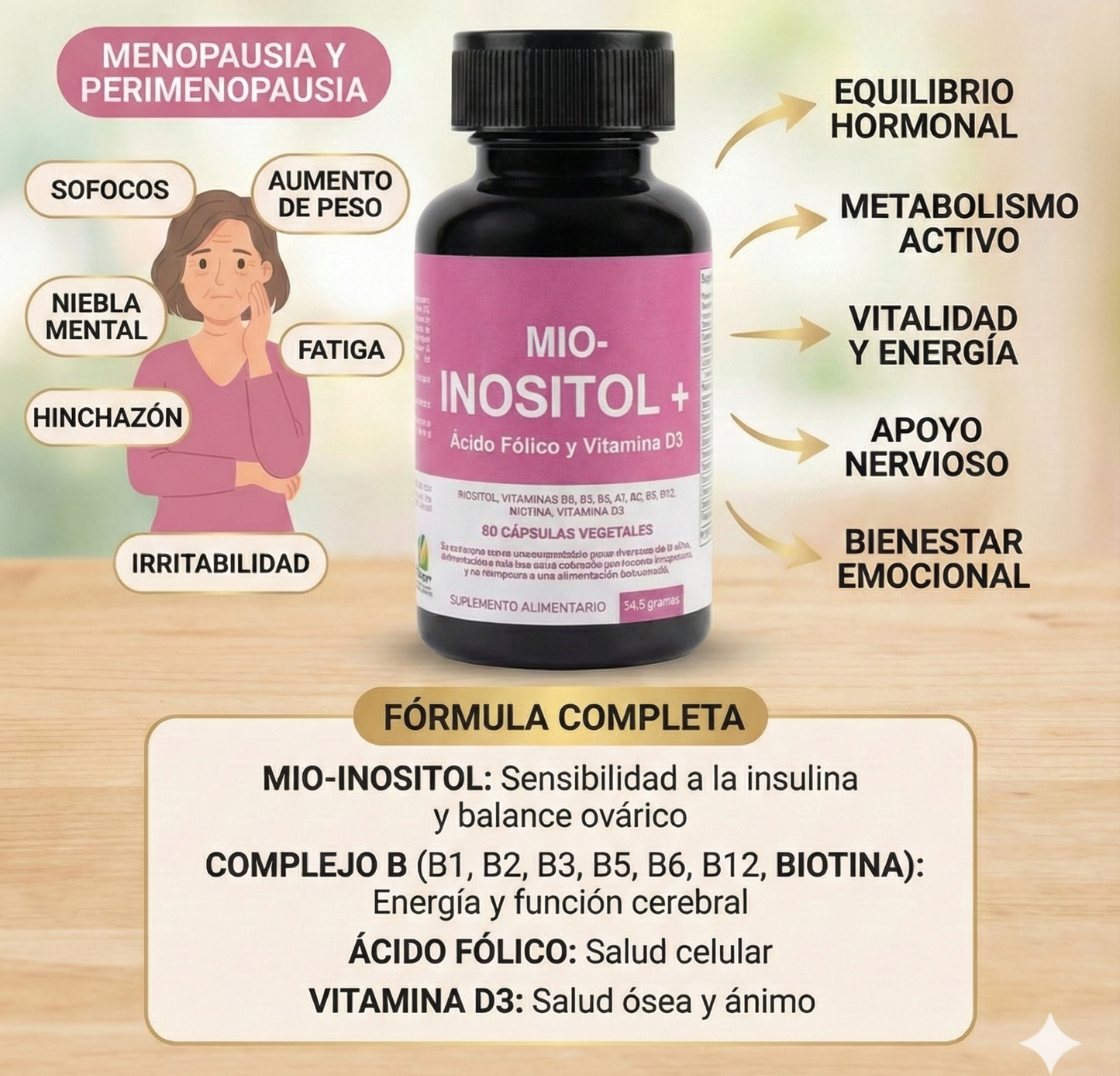 MIO-BALANCE 40+ Soporte Metabólico y Hormonal