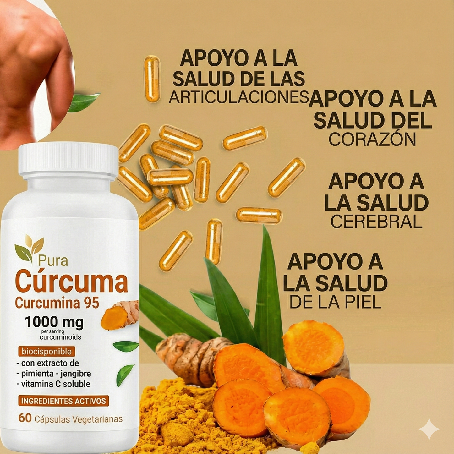 Turmeric Curcumine® de Microingredients® Termina con el Dolor Crónico de Manera Natural.
